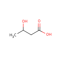 beta-Hydroxybutyric acid formula graphical representation