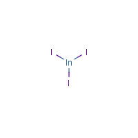 Indium iodide formula graphical representation