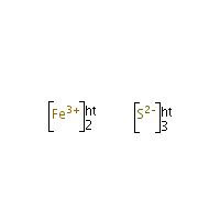 Ferric sulfide formula graphical representation