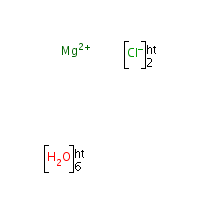 Magnesium chloride hexahydrate formula graphical representation