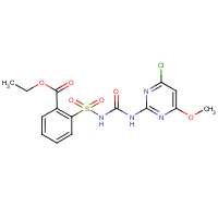 Chlorimuron-ethyl formula graphical representation