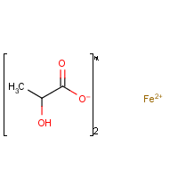 Ferrous lactate formula graphical representation