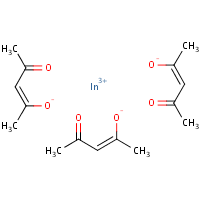 Indium tris(acetylacetonate) formula graphical representation