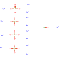 Chlorinated trisodium phosphate formula graphical representation