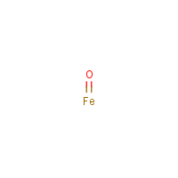 Iron oxide (FeO) formula graphical representation