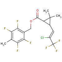 Tefluthrin formula graphical representation