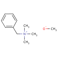 Benzyltrimethylammonium methoxide formula graphical representation