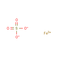 Ferrous sulfate formula graphical representation