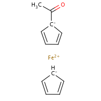 1-Acetylferrocene formula graphical representation