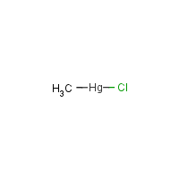 Methylmercuric chloride formula graphical representation