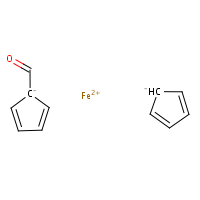 Ferrocenecarboxaldehyde formula graphical representation