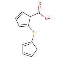 Ferrocenecarboxylic acid formula graphical representation