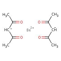 Beryllium acetylacetonate formula graphical representation