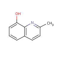 8-Hydroxy-2-methylquinoline formula graphical representation