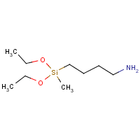 Silane, (4-aminobutyl)diethoxymethyl- formula graphical representation