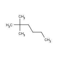 2,2-Dimethylhexane formula graphical representation