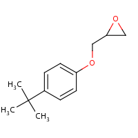 p-tert-Butylphenyl glycidyl ether formula graphical representation