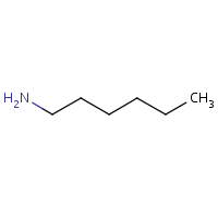 Hexylamine formula graphical representation