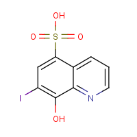 8-Hydroxy-7-iodo-5-quinolinesulfonic acid formula graphical representation