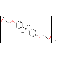 Oxirane, 2,2'-((1-methylethylidene)bis(4,1-phenyleneoxymethylene))bis-, homopolymer formula graphical representation