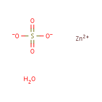 Zinc sulfate monohydrate formula graphical representation