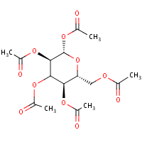 beta-D-Glucose pentaacetate formula graphical representation