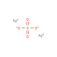 Silver sulfate formula graphical representation