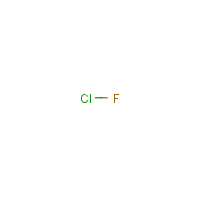 Chlorine monofluoride formula graphical representation