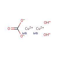 Cupric carbonate, basic formula graphical representation