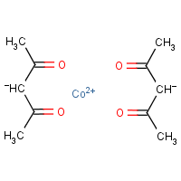 Cobalt(II) acetylacetonate formula graphical representation