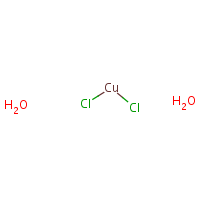 Copper(II) chloride dihydrate formula graphical representation