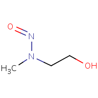 N-Nitrosomethyl-(2-hydroxyethyl)amine formula graphical representation