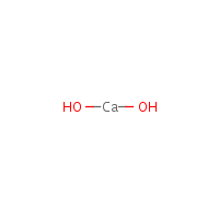 Calcium hydroxide formula graphical representation