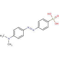 p-((p-(Dimethylamino)phenyl)azo)benzenearsonic acid formula graphical representation