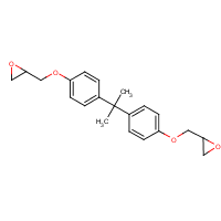 Bisphenol A diglycidyl ether formula graphical representation
