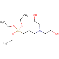 Bis(2-hydroxyethyl)aminopropyltriethoxysilane formula graphical representation