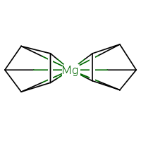 Bis(cyclopentadienyl)magnesium(II) formula graphical representation
