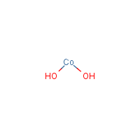 Cobalt(II) hydroxide formula graphical representation