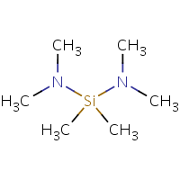 Bis(dimethylamino)dimethylsilane formula graphical representation