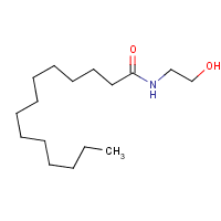 N-(2-Hydroxyethyl)tetradecanamide formula graphical representation