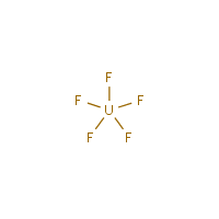 Uranium pentafluoride formula graphical representation