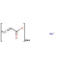 Sodium polyacrylate formula graphical representation