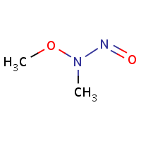 Nitrosomethoxymethylamine formula graphical representation