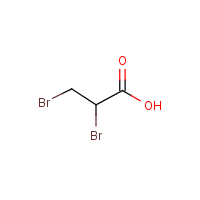 2,3-Dibromopropanoic acid formula graphical representation