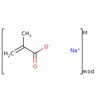 Sodium polymethacrylate formula graphical representation
