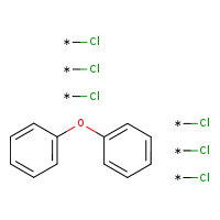 Hexachlorodiphenyloxide formula graphical representation