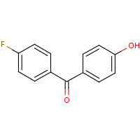 4-Fluoro-4'-hydroxybenzophenone formula graphical representation