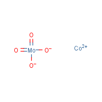 Cobalt(II) molybdate formula graphical representation