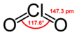 Chlorine dioxide formula graphical representation