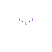 Uranium triiodide formula graphical representation